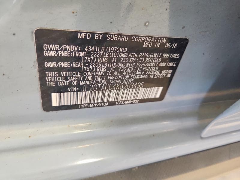 2019 SUBARU CROSSTREK PREMIUM 13