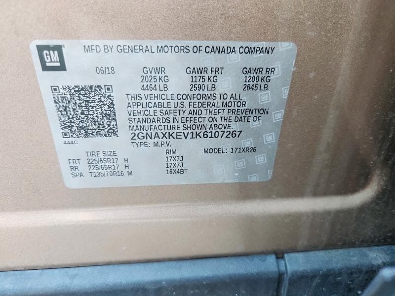 2019 CHEVROLET EQUINOX LT 13