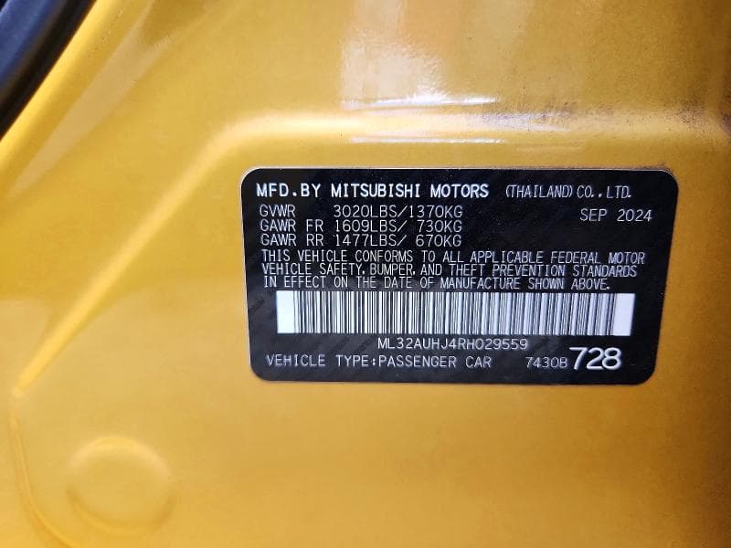 2024 MITSUBISHI MIRAGE 13
