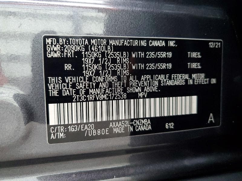 2021 TOYOTA RAV4 XLE PREMIUM 13