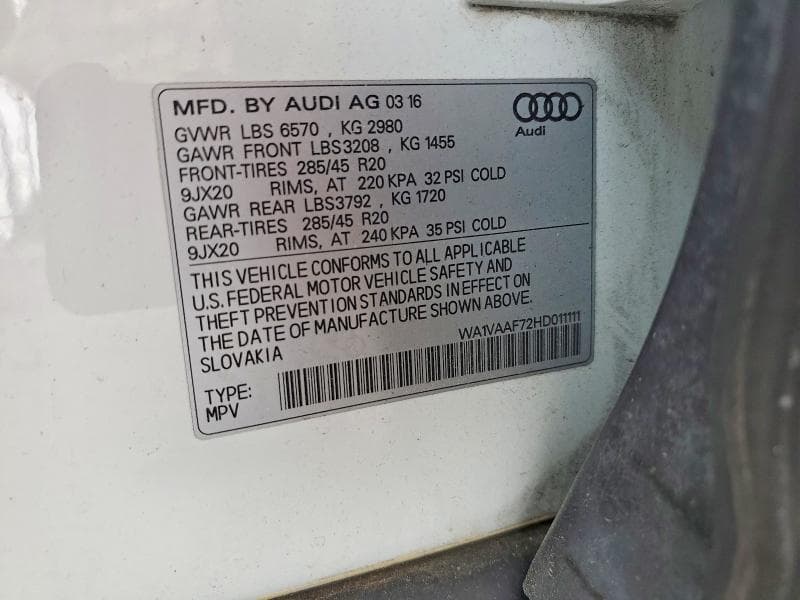 2017 AUDI Q7 PRESTIGE 13