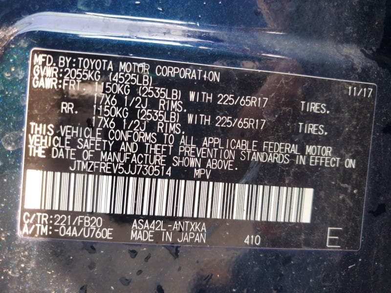 2018 TOYOTA RAV4 LE LE 13