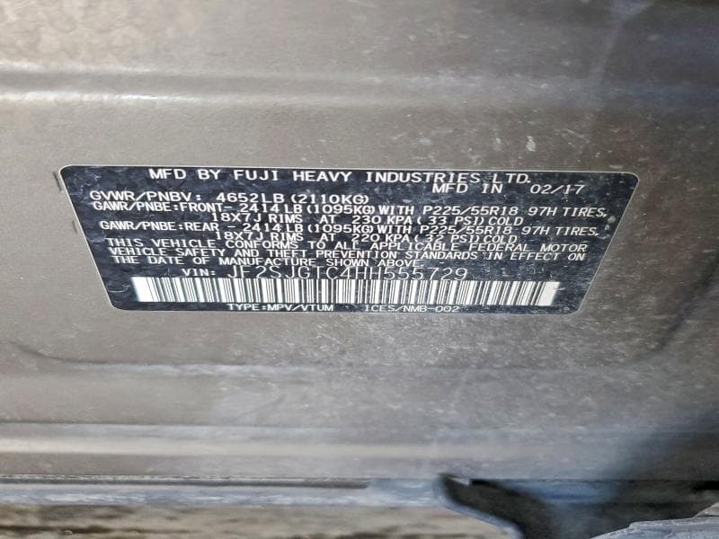 2017 SUBARU FORESTER 2.0XT TOURING 13