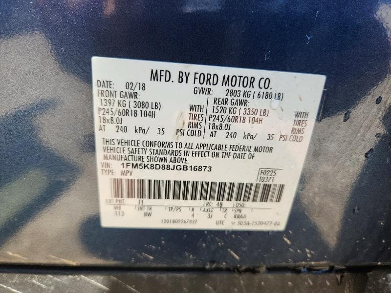 2018 FORD EXPLORER XLT 12