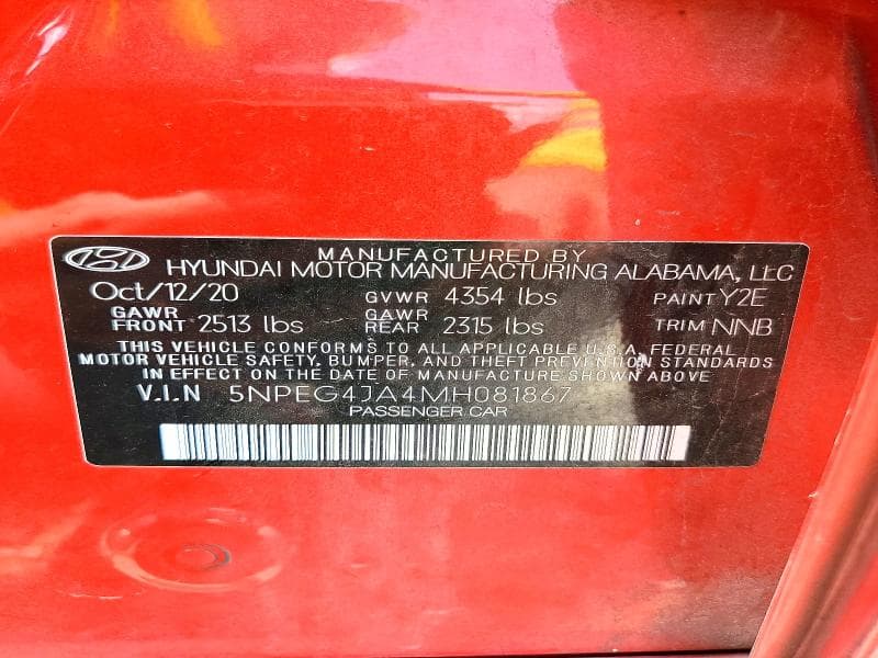 2021 HYUNDAI SONATA SE 12
