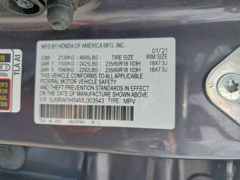 2021 HONDA CR-V EX 13