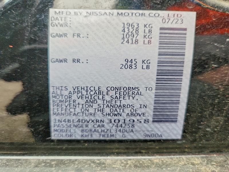 2024 NISSAN ALTIMA SV 13