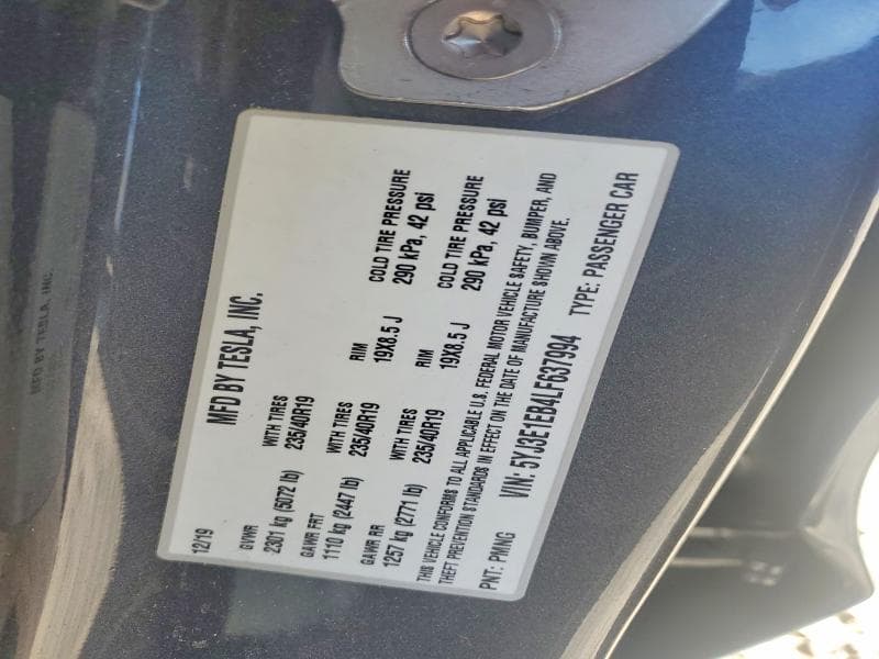 2020 TESLA MODEL 3 12