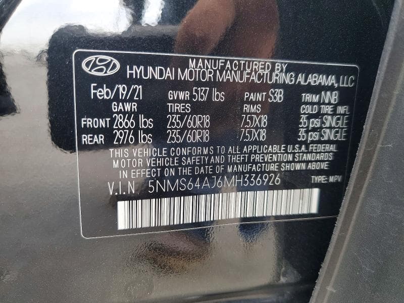2021 HYUNDAI SANTA FE SEL 13