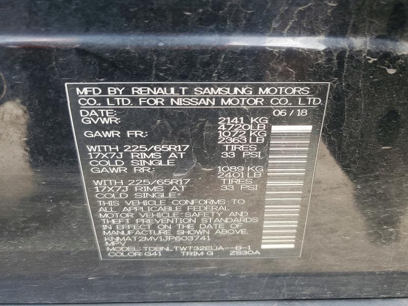 2018 NISSAN ROGUE SV SV 13