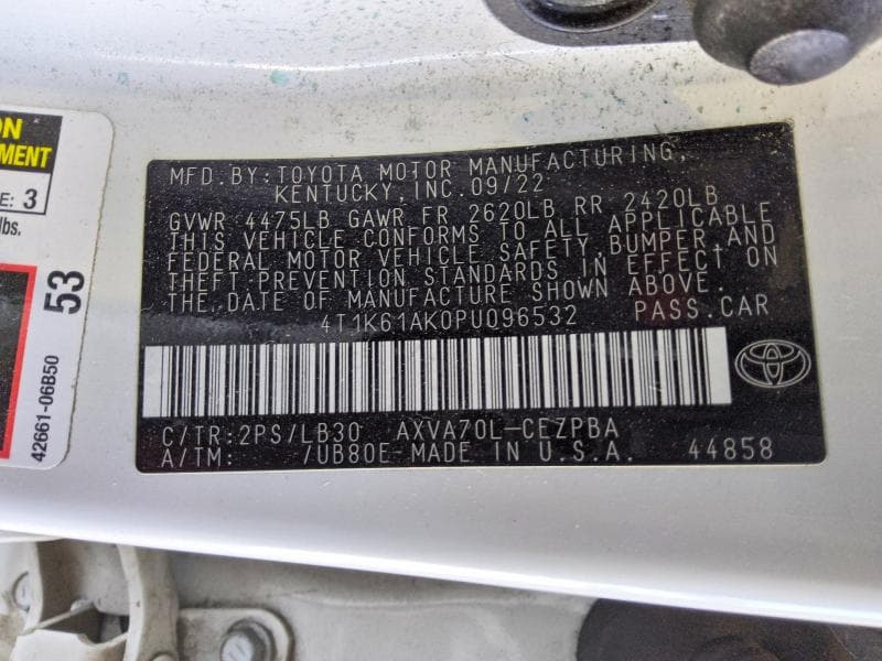 2023 TOYOTA CAMRY XSE 12