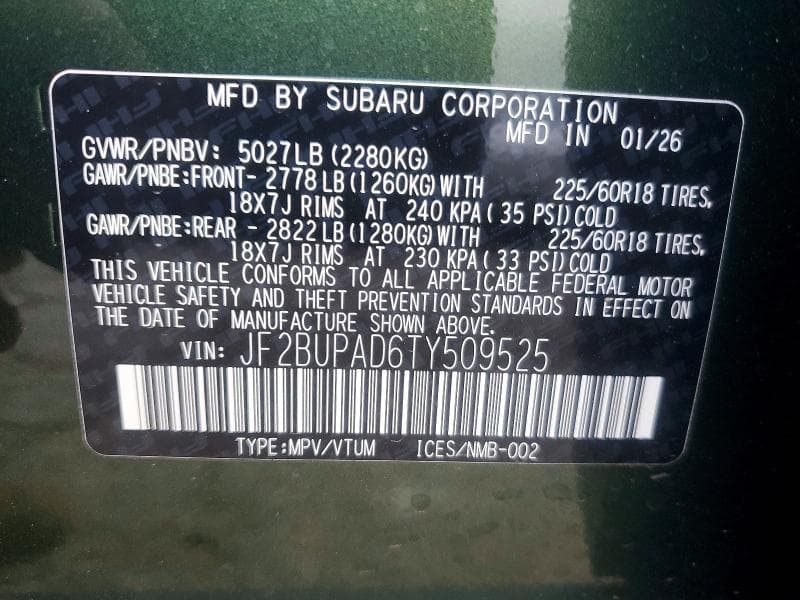 2026 SUBARU OUTBACK PREMIUM PREMIUM 13