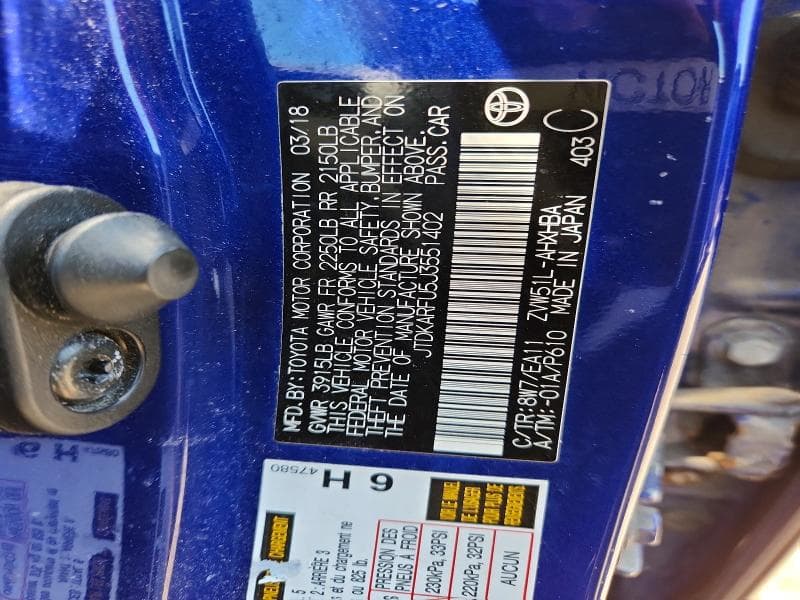 2018 TOYOTA PRIUS FOUR TOURING FOUR TOURING 13