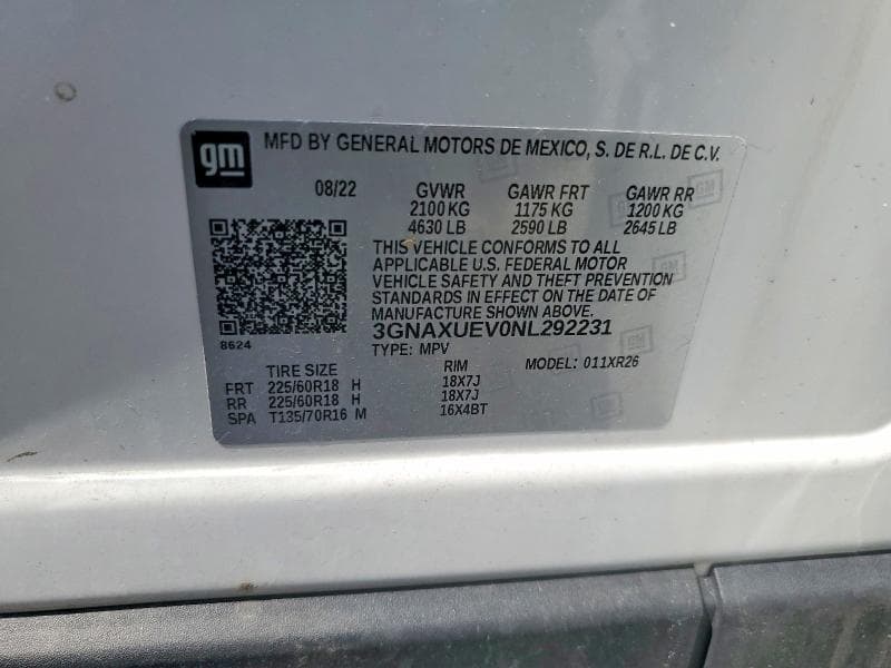 2022 CHEVROLET EQUINOX LT 13