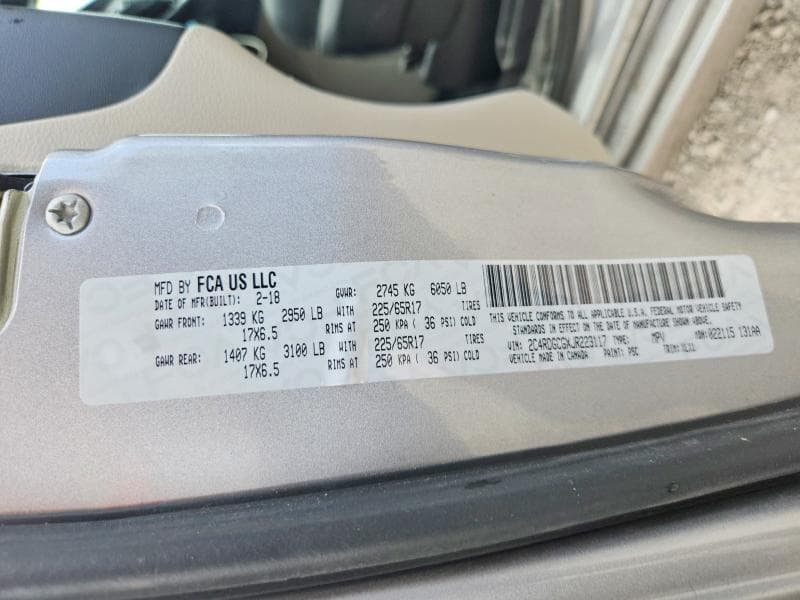 2018 DODGE GRAND CARAVAN SXT 13