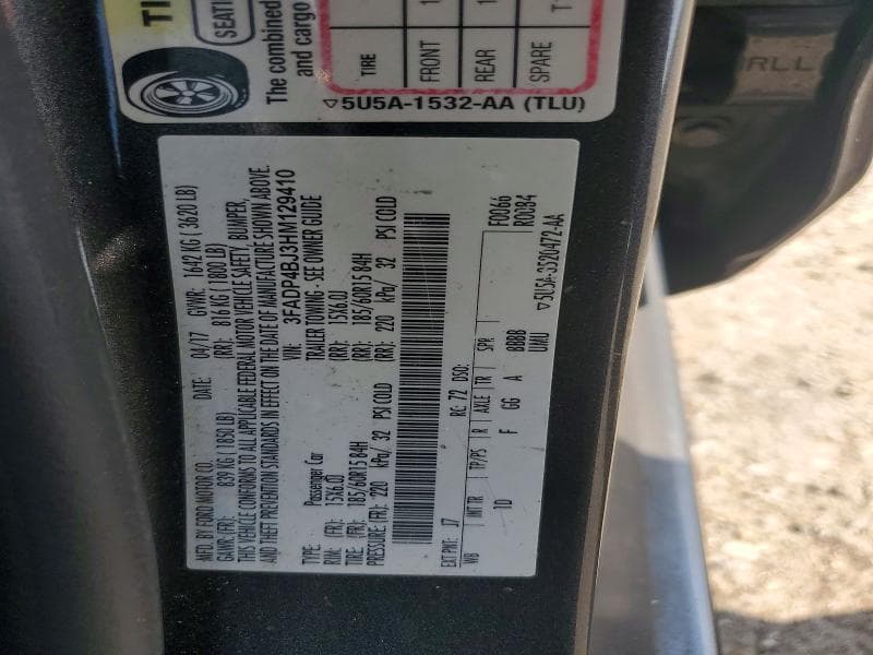 2017 FORD FIESTA SE SE 12