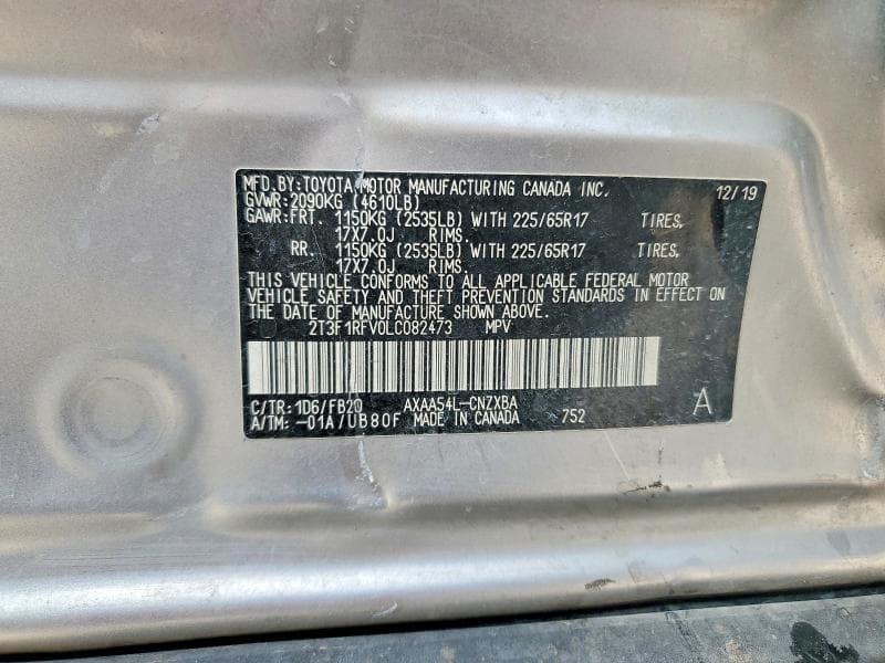 2020 TOYOTA RAV4 LE 13