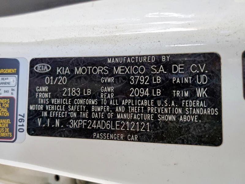 2020 KIA FORTE LXS 12