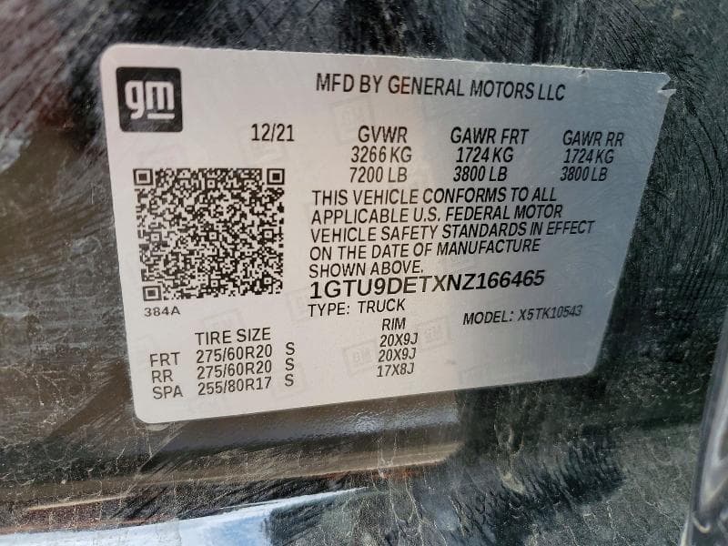 2022 GMC SIERRA LIMITED K1500 SLT K1500 SLT 12