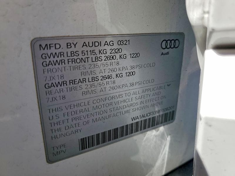2021 AUDI Q3 PREMIUM 40 13