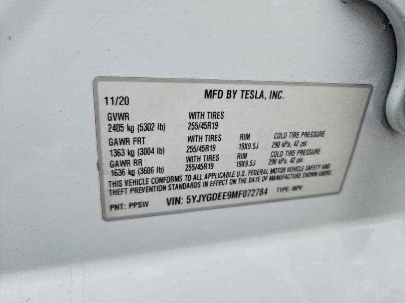 2021 TESLA MODEL Y 13