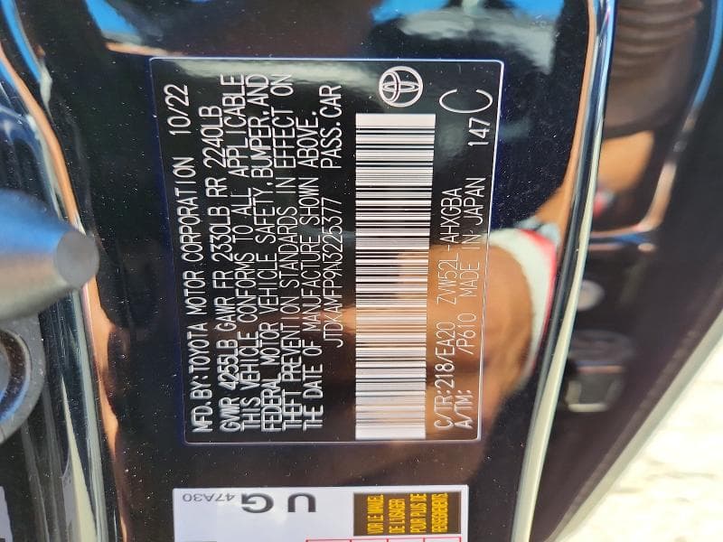 2022 TOYOTA PRIUS PRIME LIMITED LIMITED 12