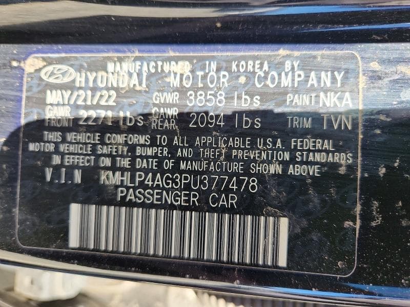 2023 HYUNDAI ELANTRA LIMITED 13