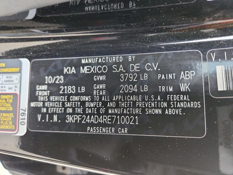 2024 KIA FORTE LXS 12