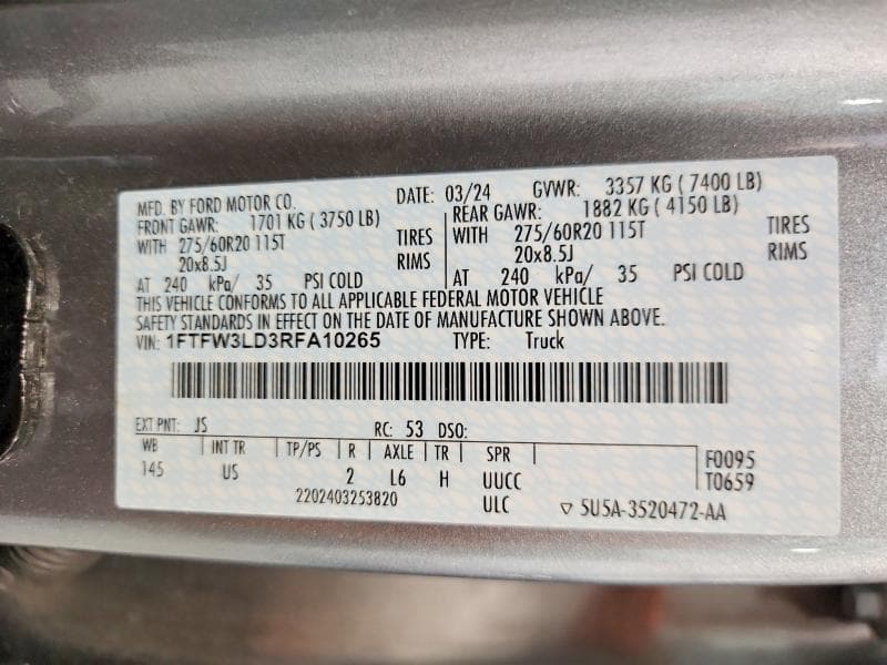 2024 FORD F150 XLT 12