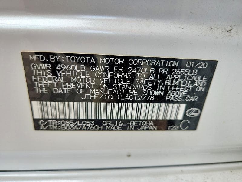 2020 LEXUS GS 350 BASE 13