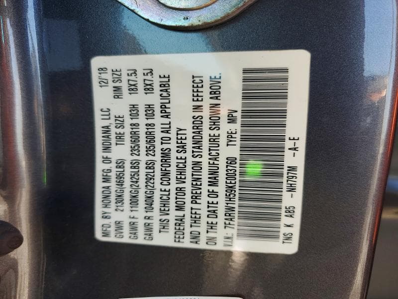 2019 HONDA CR-V EX 13