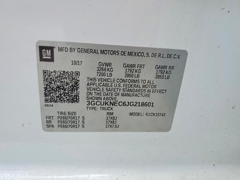 2018 CHEVROLET SILVERADO K1500 K1500 13