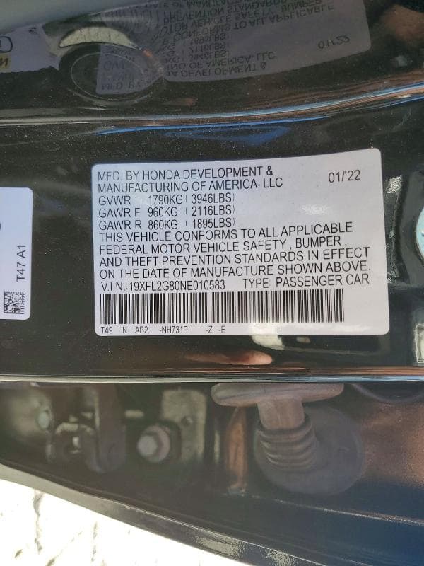 2022 HONDA CIVIC SPORT 12