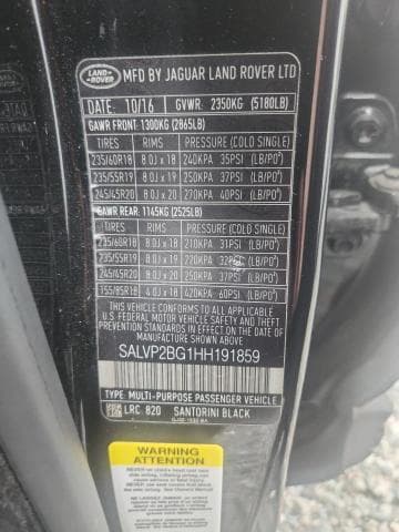 2017 LAND ROVER RANGE ROVER EVOQUE SE 13