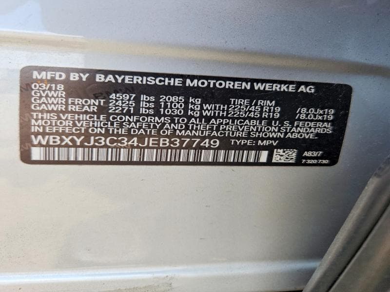 2018 BMW X2 SDRIVE28I 12