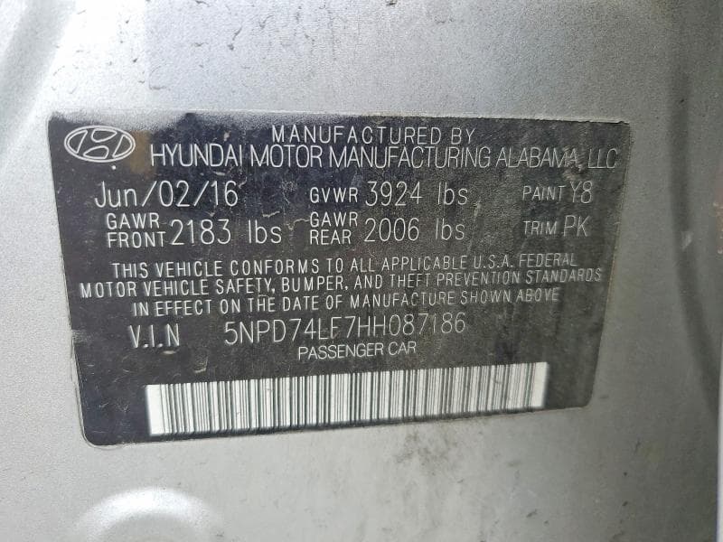2017 HYUNDAI ELANTRA SE 12