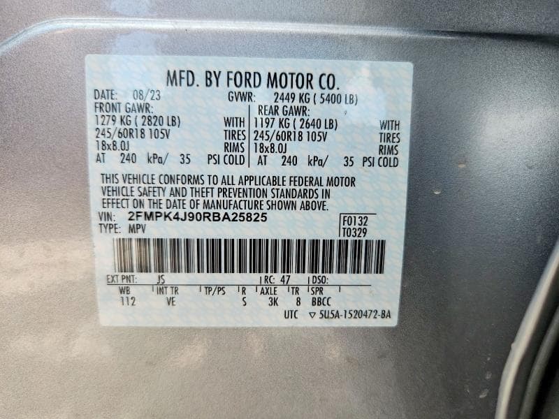 2024 FORD EDGE SEL SEL 12