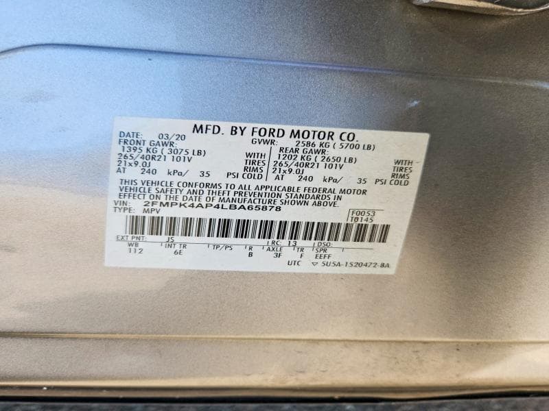 2020 FORD EDGE ST 14
