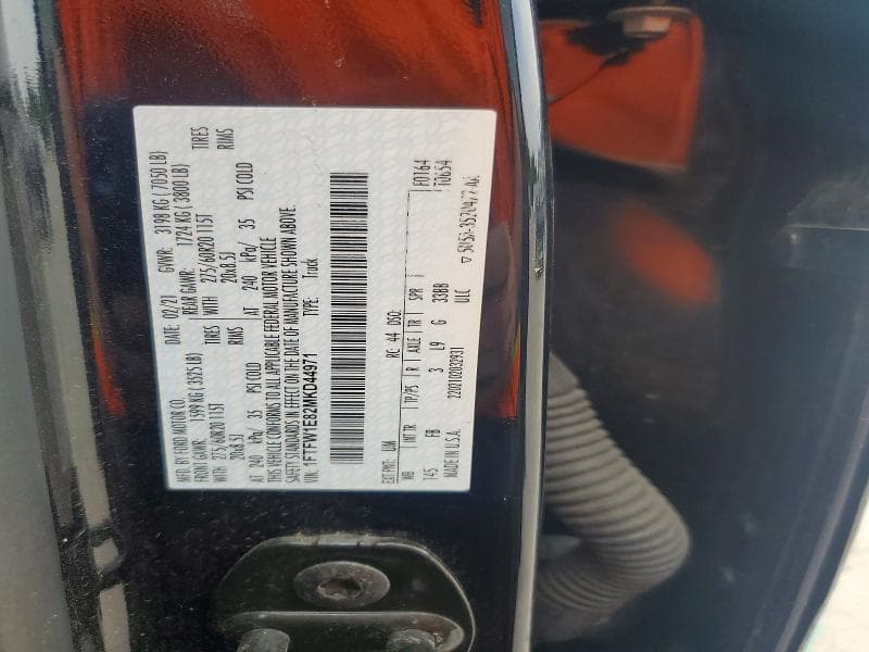 2021 FORD F150 SUPERCREW 12