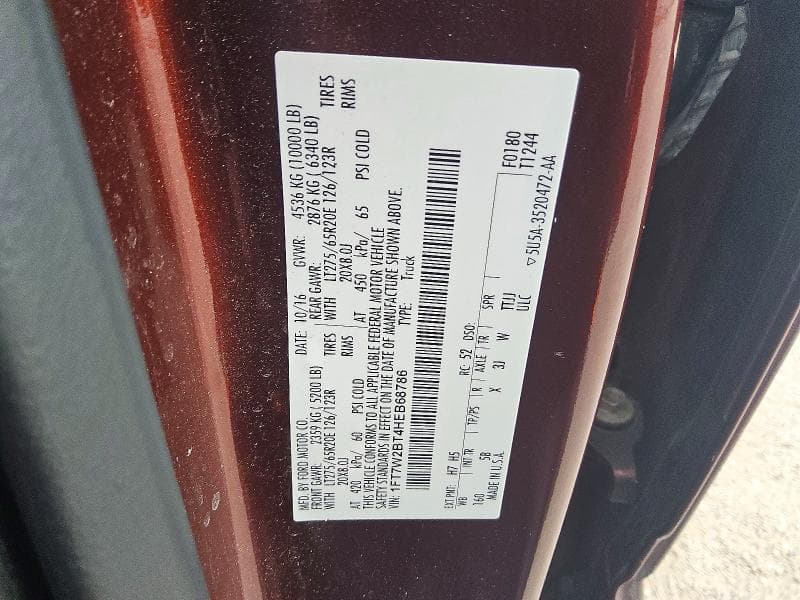 2017 FORD F250 SUPER DUTY 12