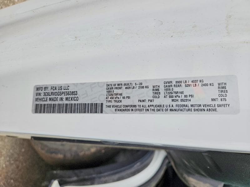 2023 RAM PROMASTER 2500 DELIVERY VAN 2500 HIGH 13