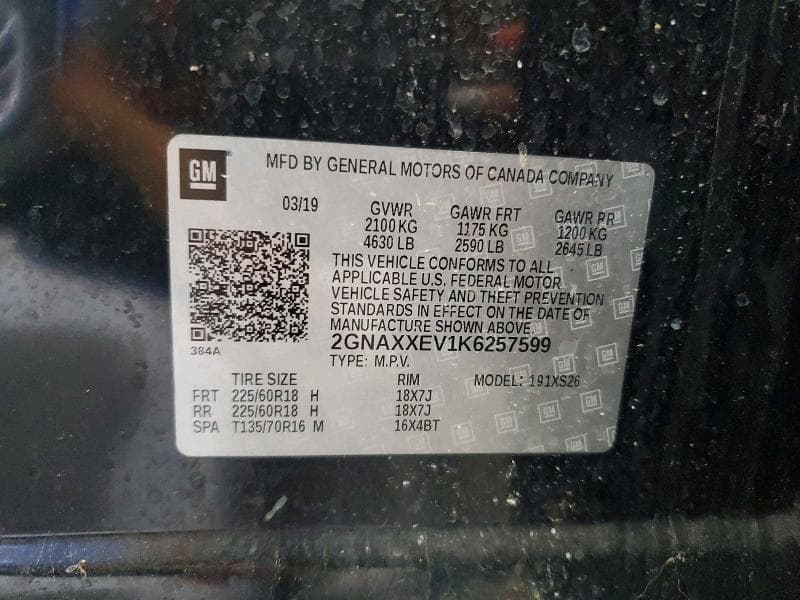 2019 CHEVROLET EQUINOX PREMIER 13