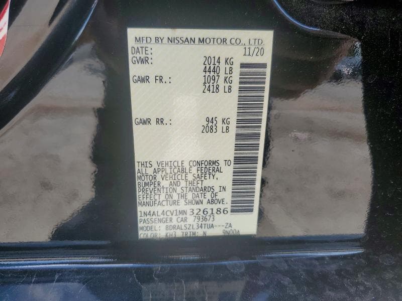 2021 NISSAN ALTIMA SR 12