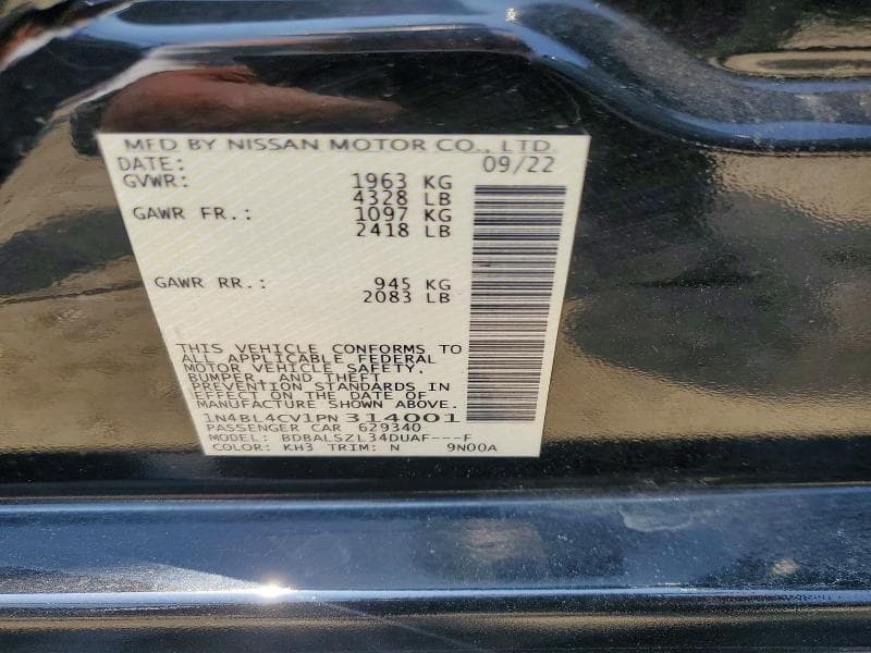 2023 NISSAN ALTIMA SR 13