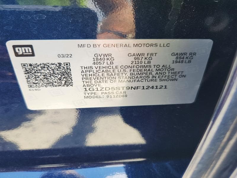 2022 CHEVROLET MALIBU LT 12