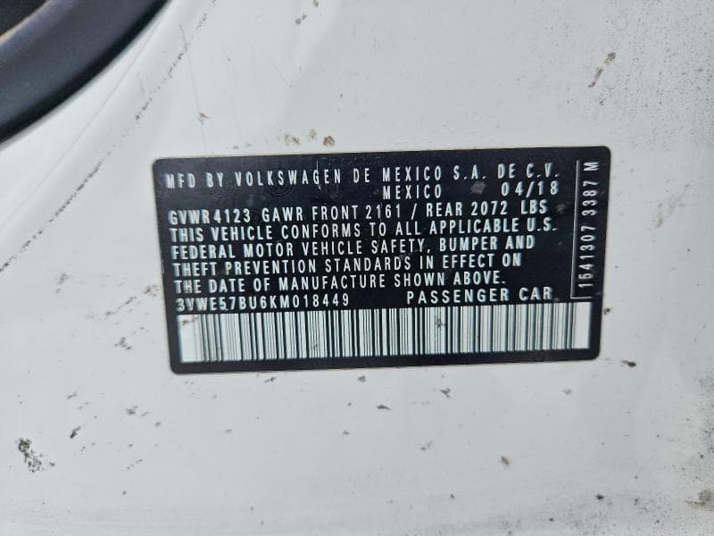 2019 VOLKSWAGEN JETTA SEL 12