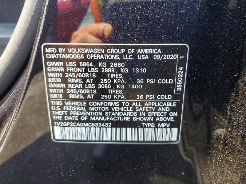 2021 VOLKSWAGEN ATLAS S 13