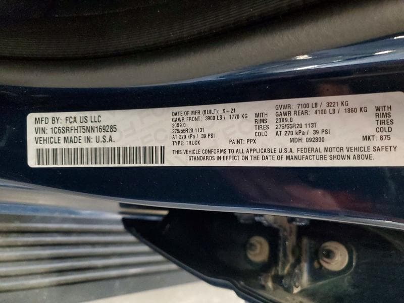 2022 RAM 1500 LIMITED LIMITED 12