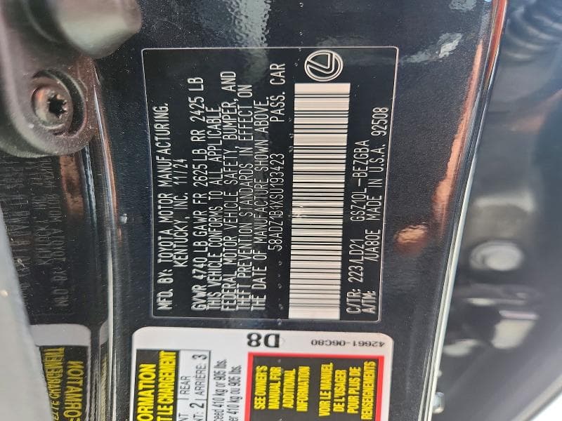 2025 LEXUS ES 350 BASE 13