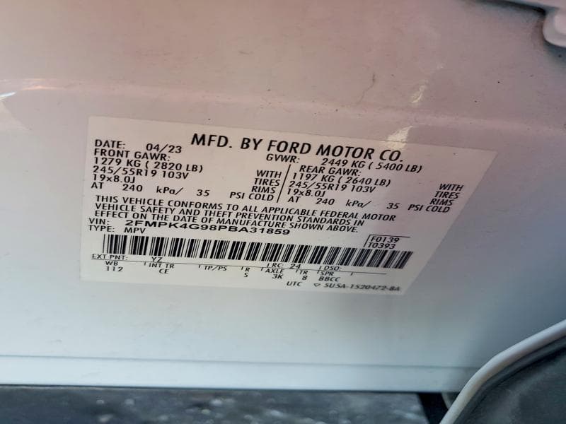 2023 FORD EDGE SE 12